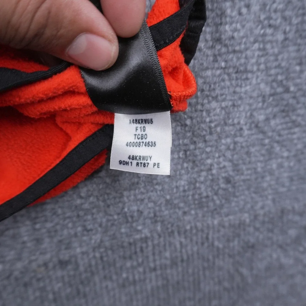 The North Face Fleece Pullover Mens Large Orange Black TKA 100 Glacier 1/4 Zip